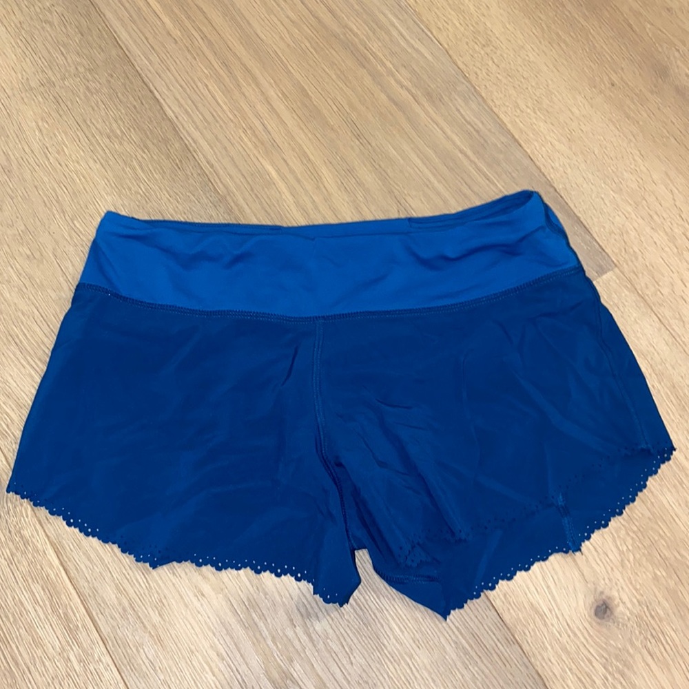 Dark Blue Scalloped Edge Speed Up Shorts - NO LONGER MADE